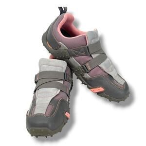 GIRO Women's Urge Spiked Bike Riding Shoes Pink & Gray 7.5
